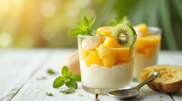 Banana Vanilla Pudding and Tropical Fruit
