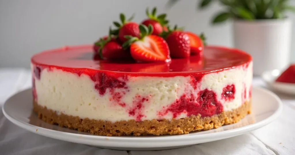 Strawberry Swirl Cheesecake