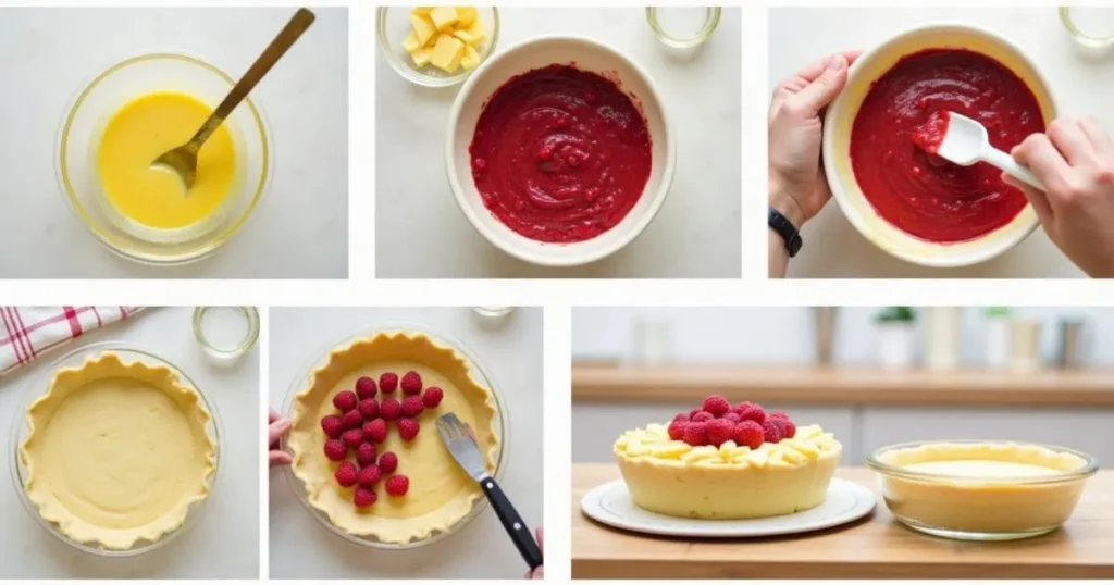 Lemon Raspberry Layered Pie